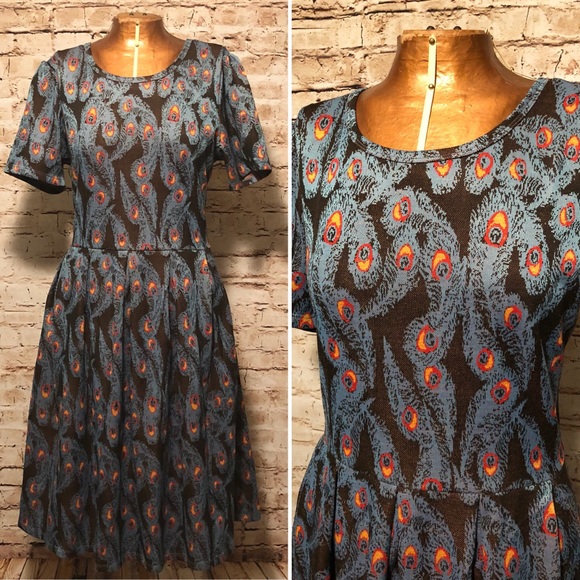 LuLaRoe Dresses & Skirts - LuLaRoe Peacock Feather Amelia 🦄 UNICORN 🦄
